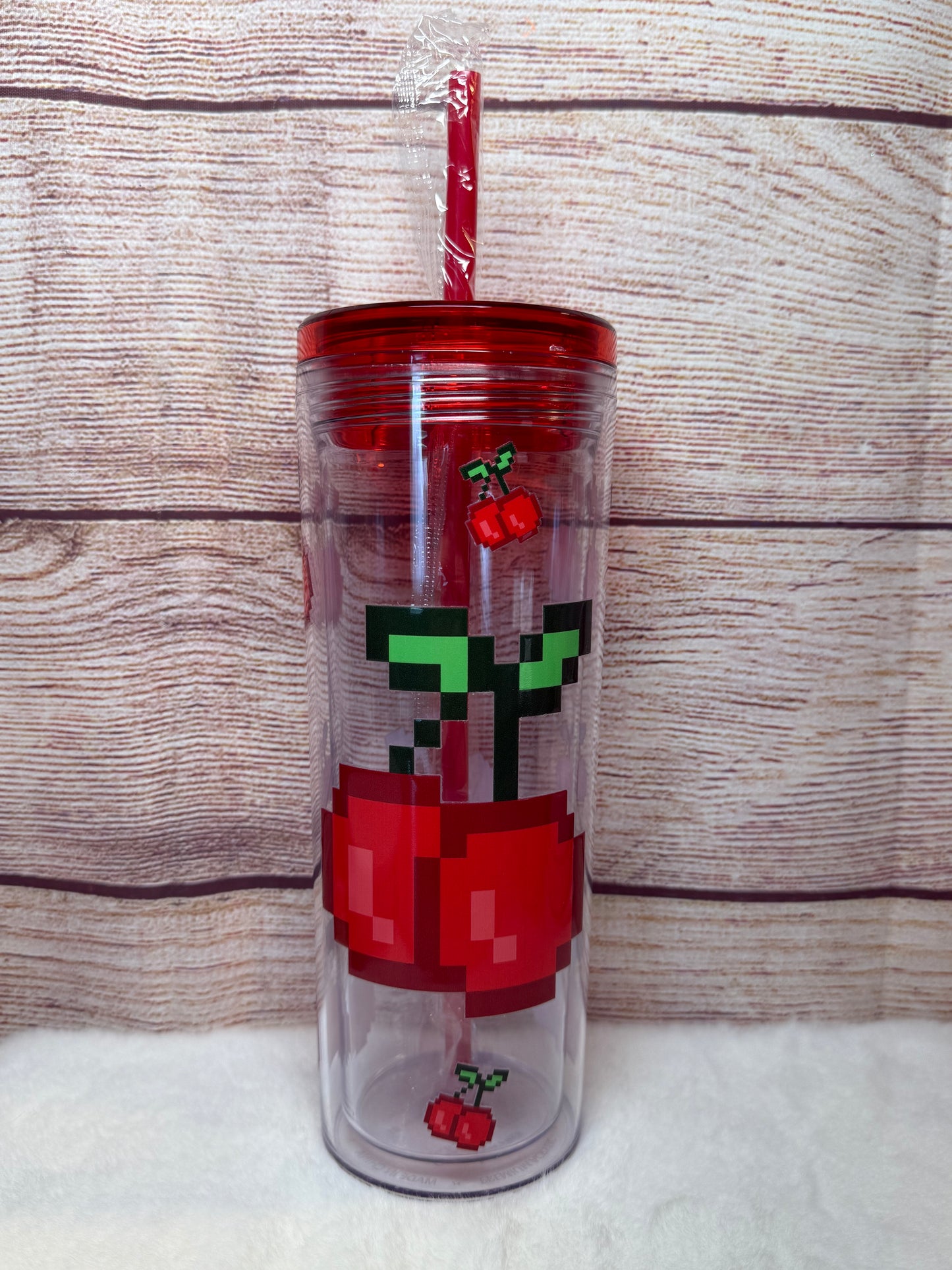 Cherry 16oz Skinny Tumbler