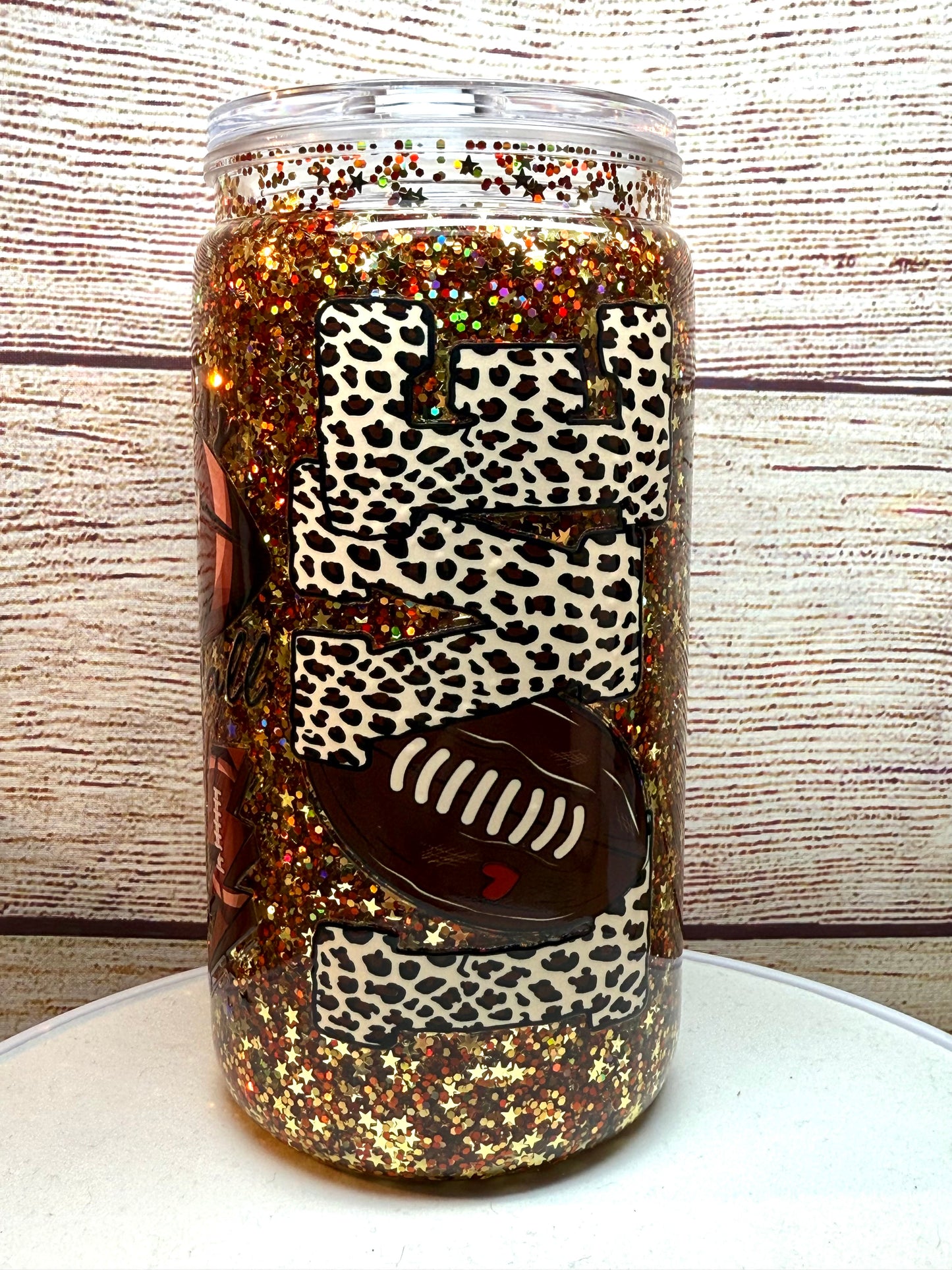 Football Mom Snow Globe Tumbler