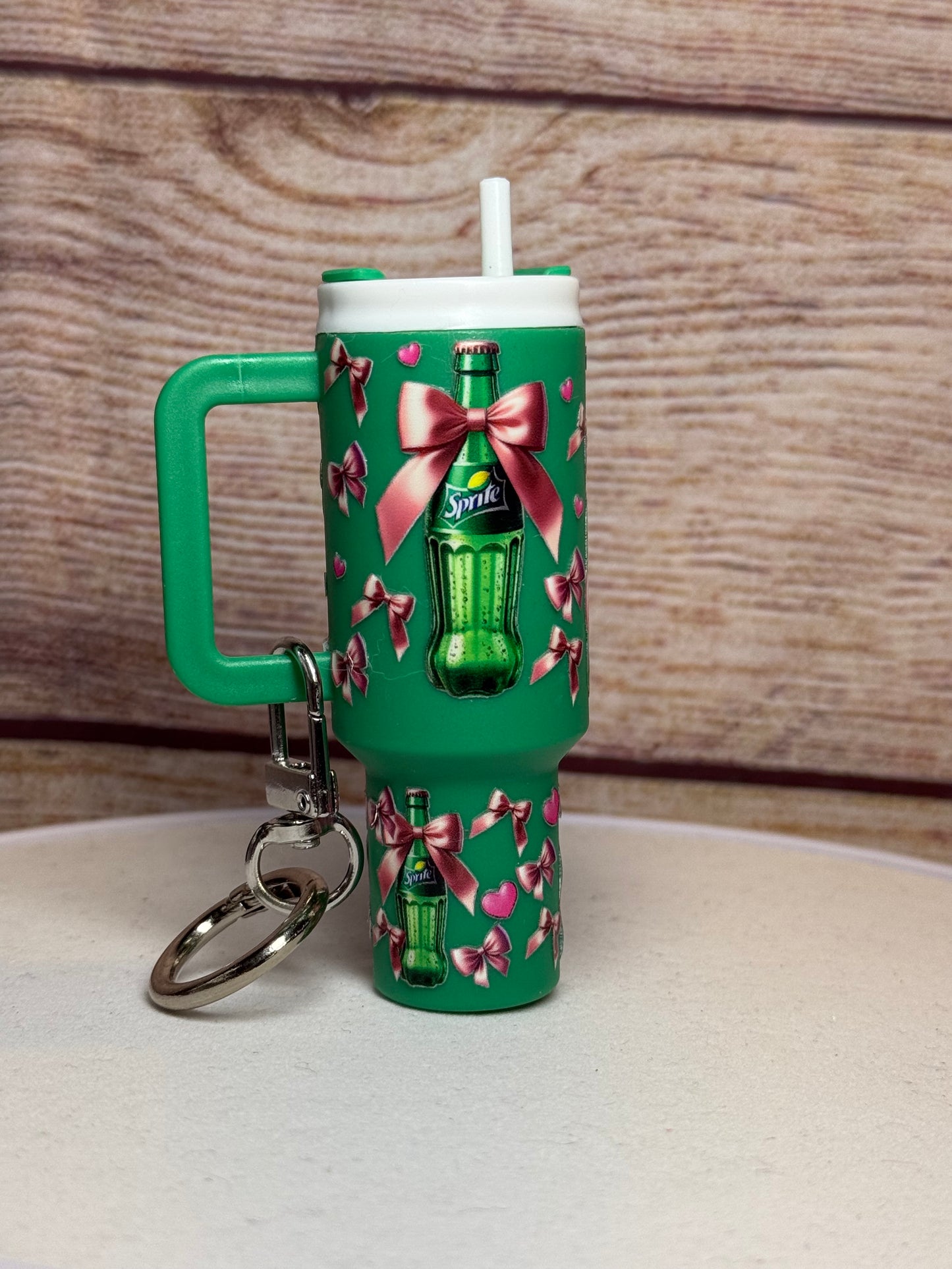 Sprite with Bow Mini Tumbler Keychain