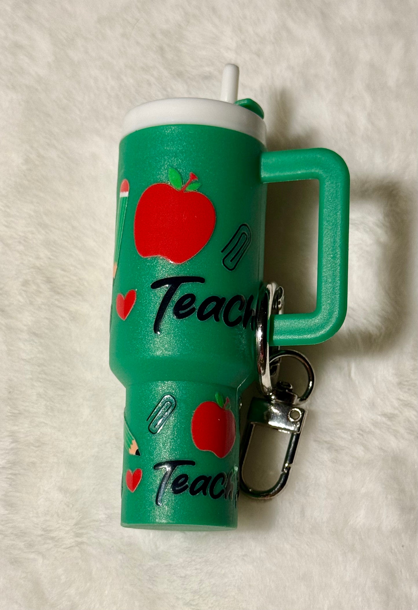 Peace, Love, Teach keychain