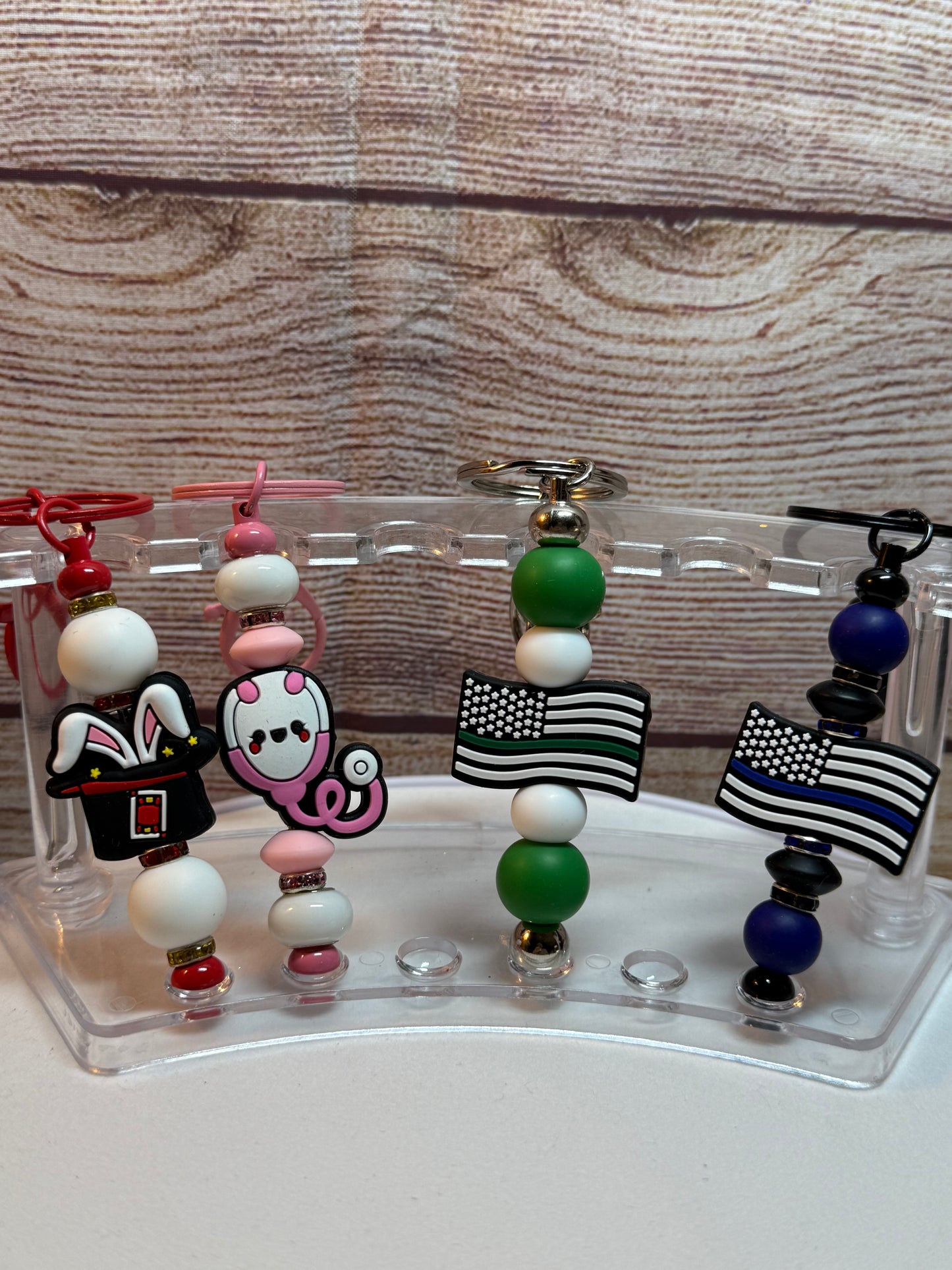 Occupation Beaded Keychains