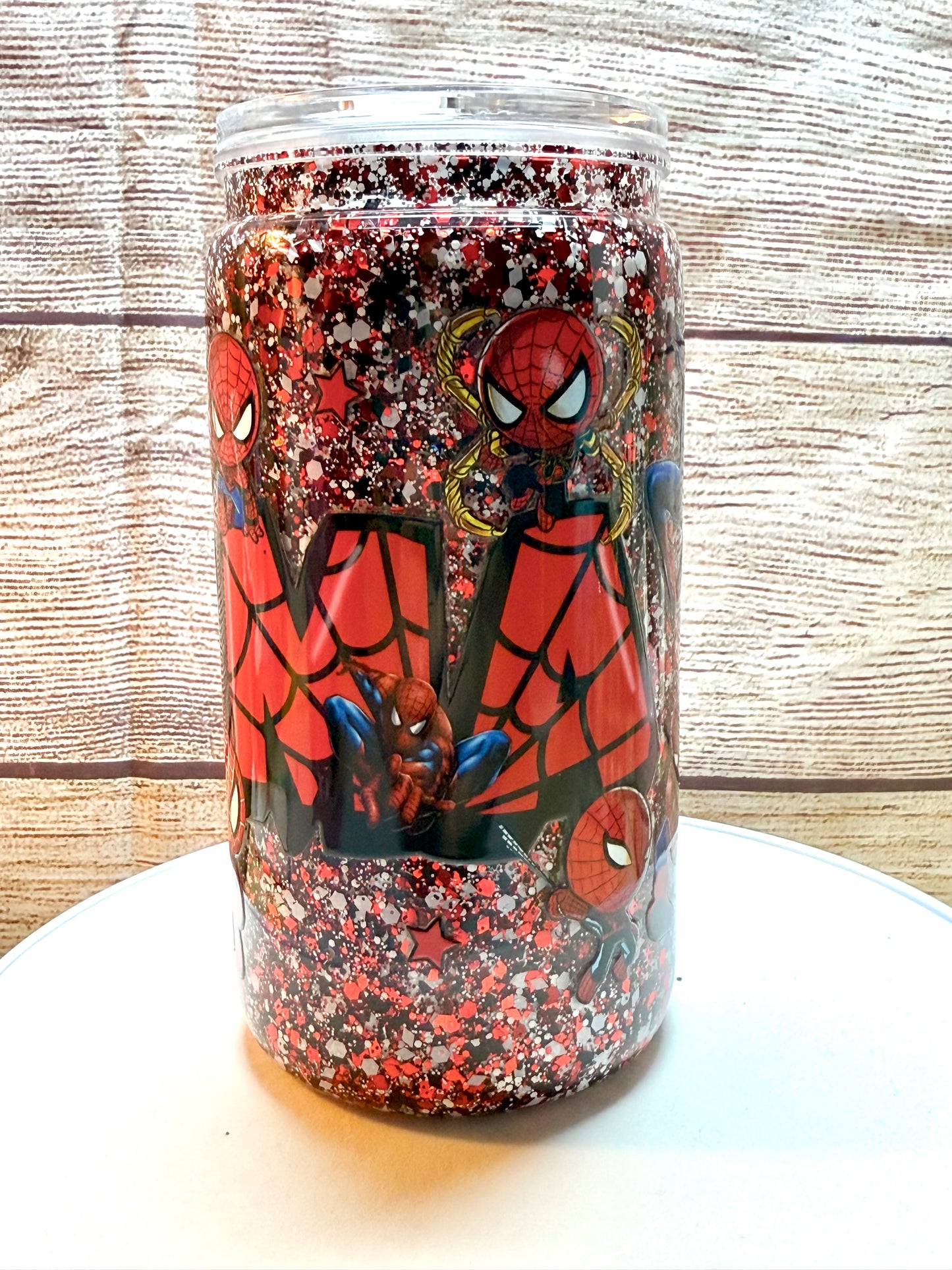 Spider-Man Mama snow globe tumbler