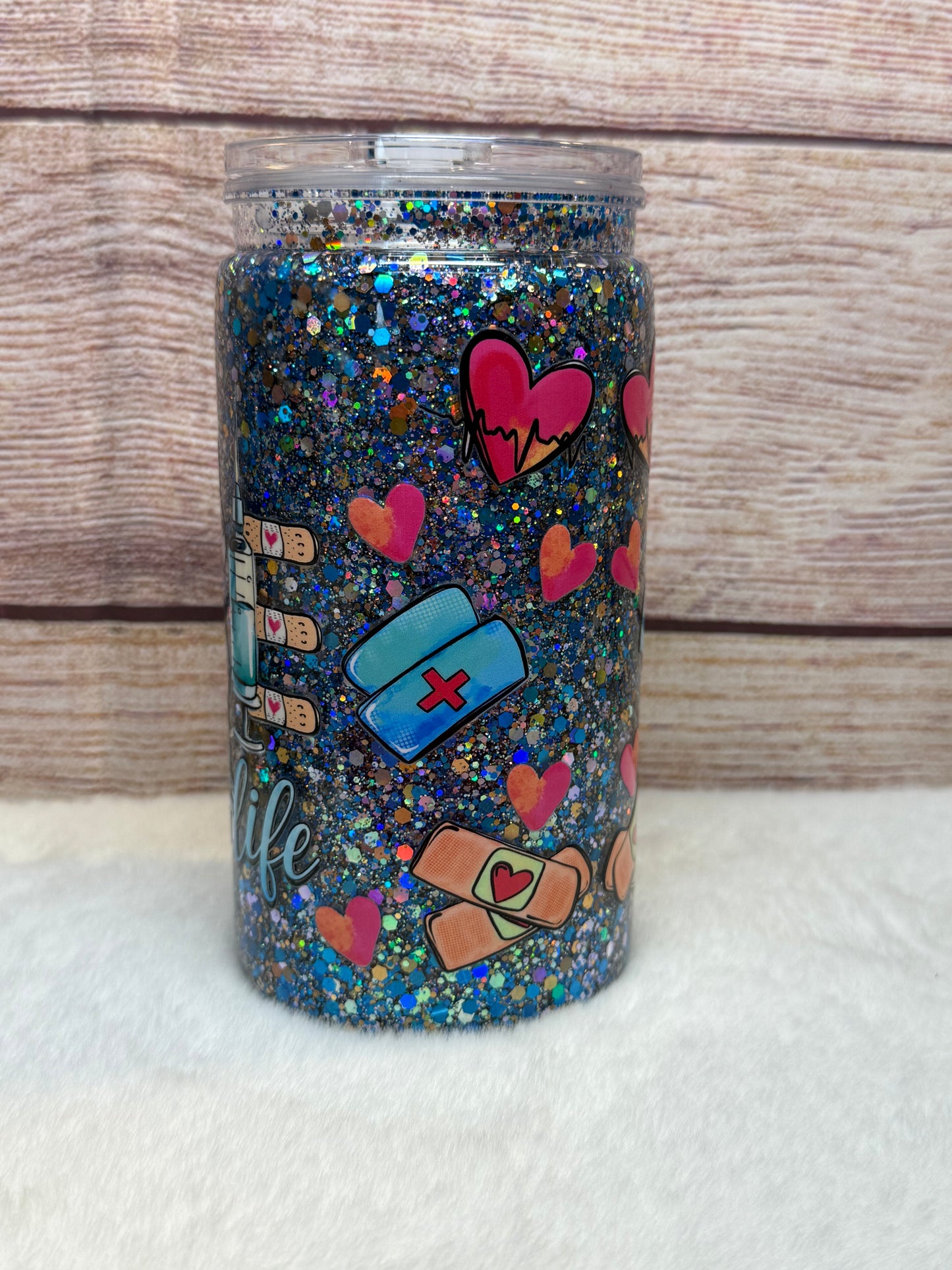 Nurse Life Snow Globe Tumbler