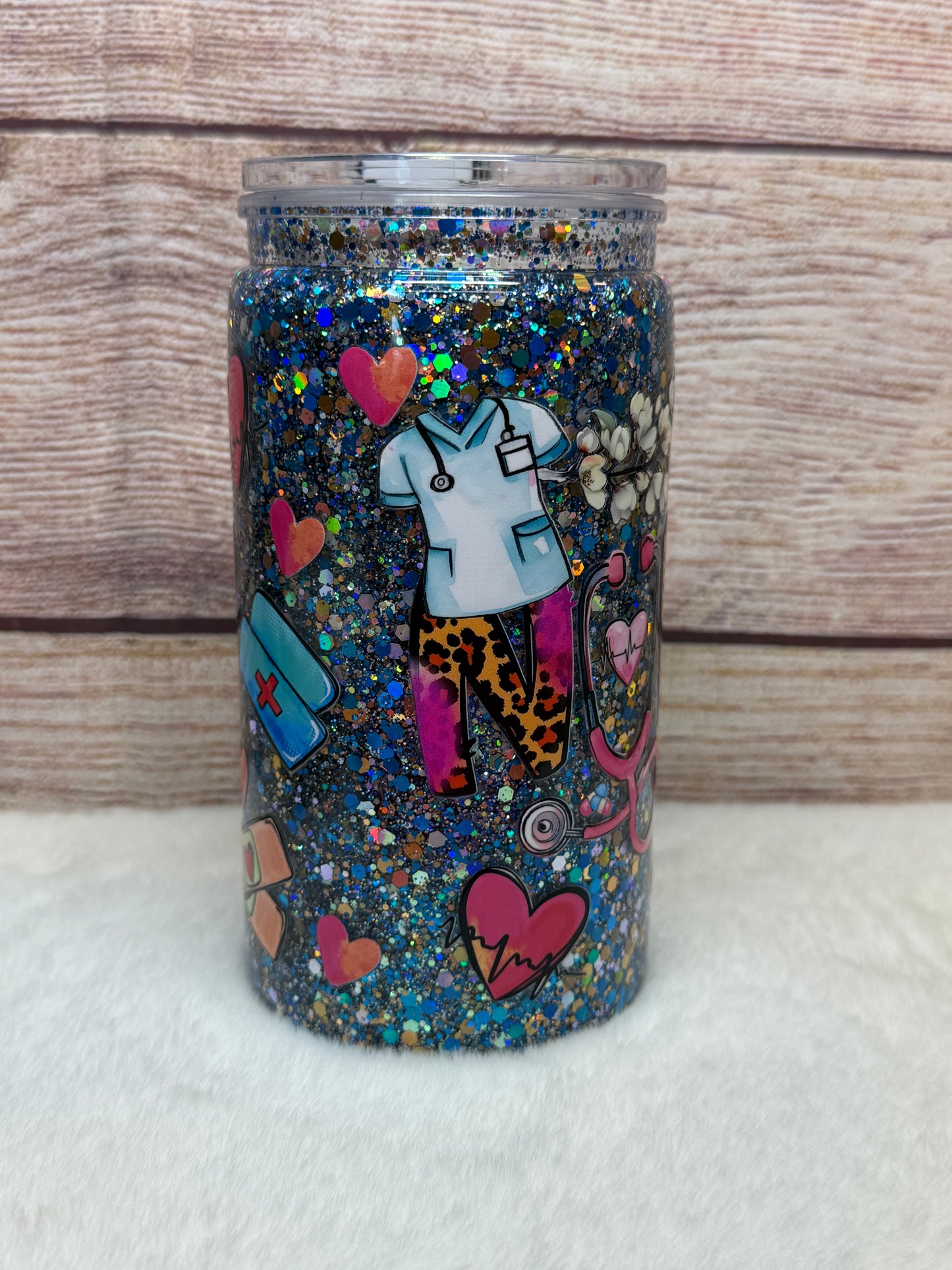 Nurse Life Snow Globe Tumbler