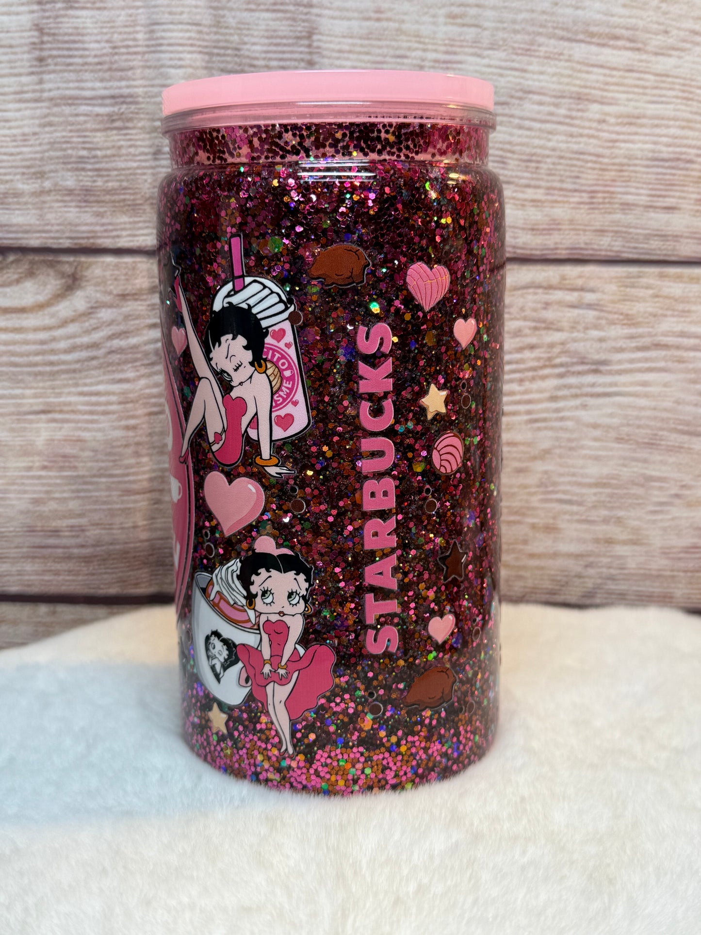 Betty Boop Coffee Snow Globe Tumbler