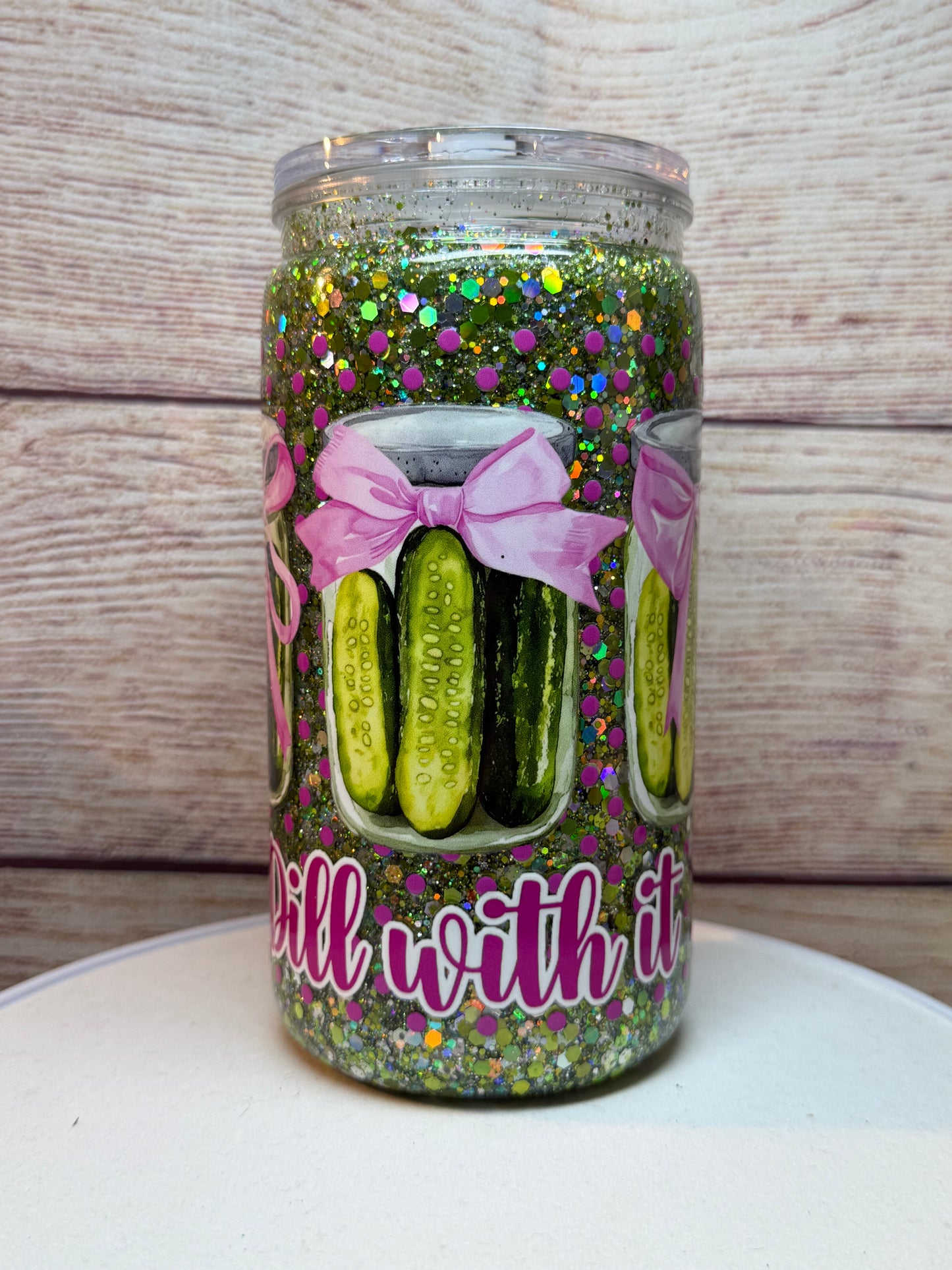 Dill With It Snow Globe Tumbler