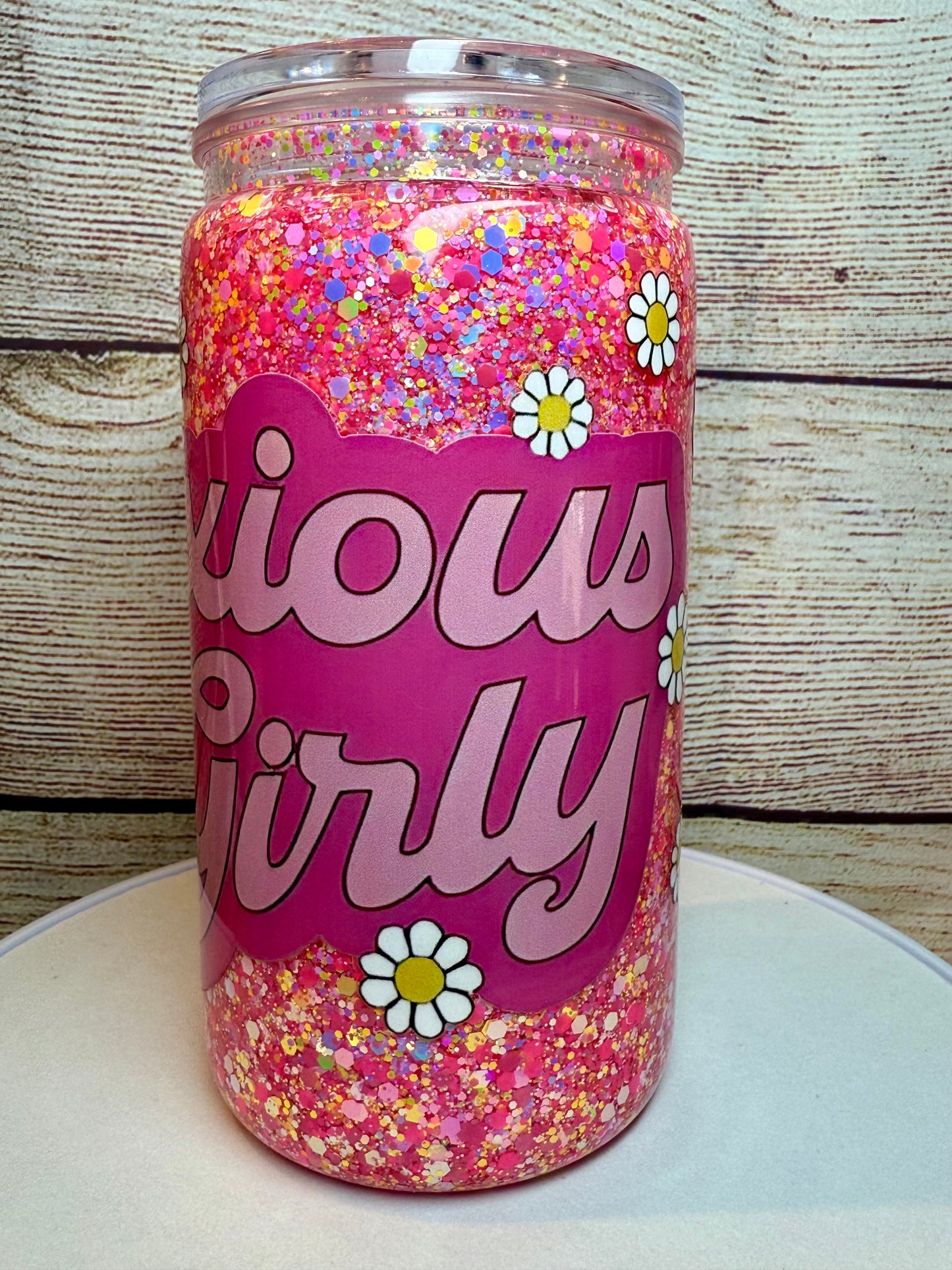 Anxious Girly Snow Globe Tumbler