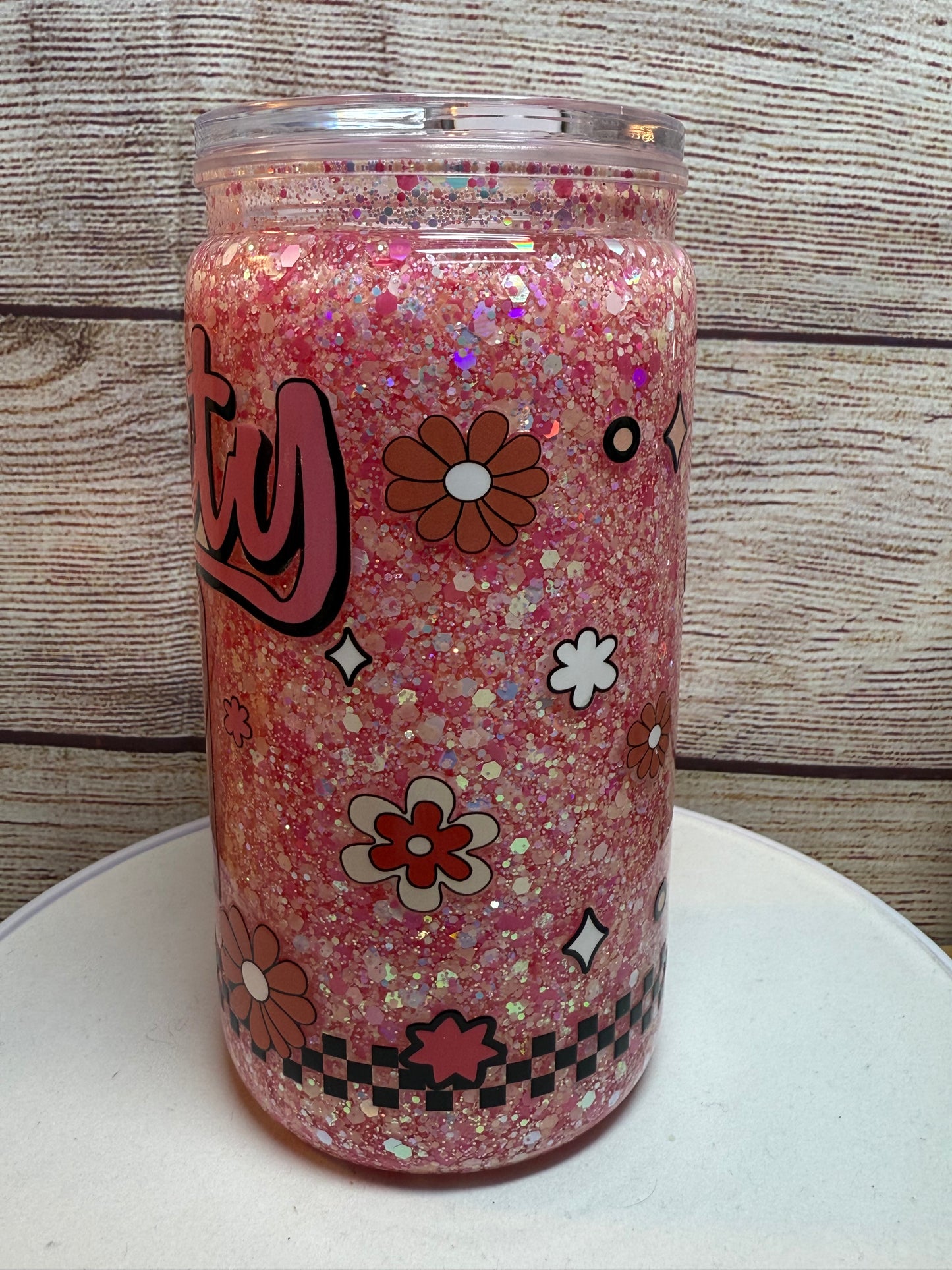 Anxiety snow globe tumbler