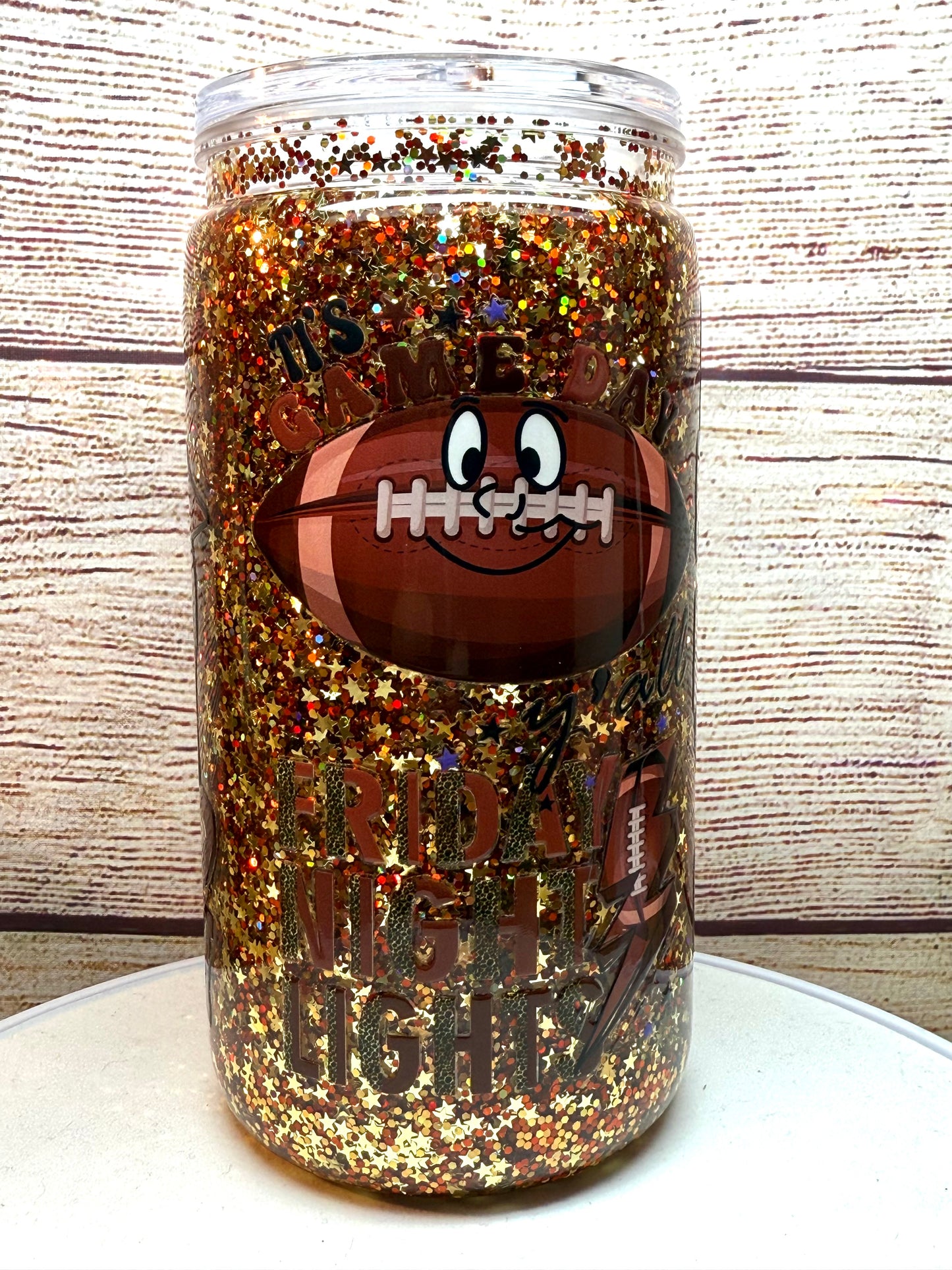 Football Mom Snow Globe Tumbler