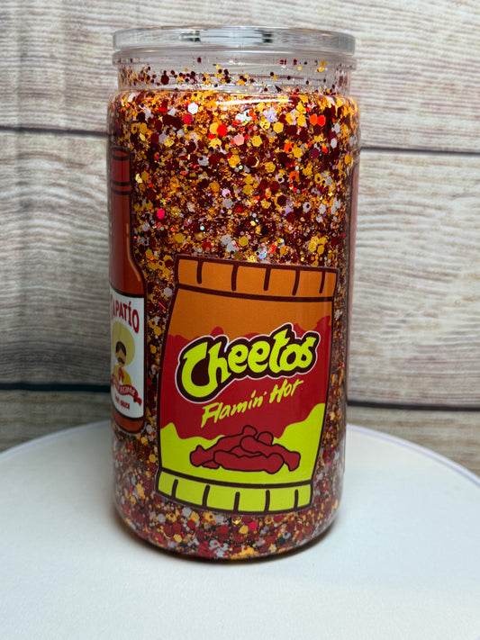 Cheetos 16oz snow globe tumbler