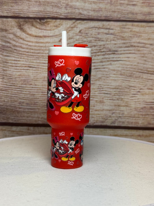 Minnie and Mickey Mini Tumbler Keychain