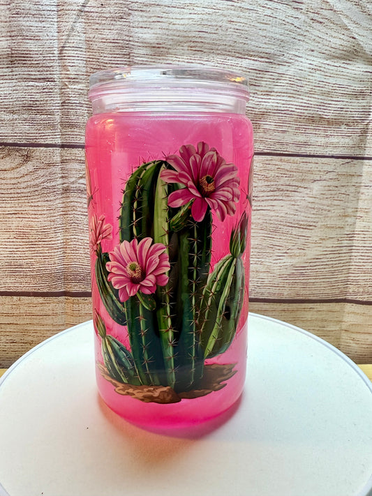 Cactus Pink Snow Globe Tumbler
