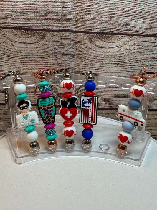 Occupation Beaded Keychains