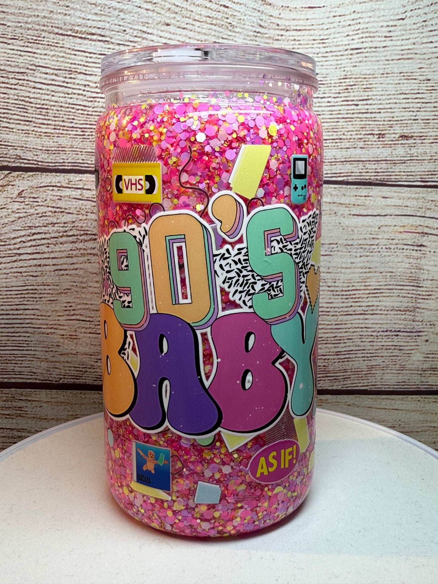 90s Baby Snow Globe Tumbler