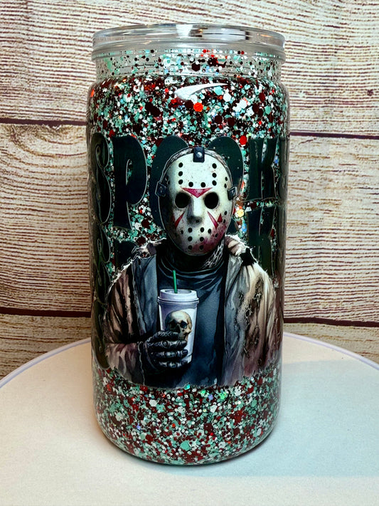 Spooky Horror Snow Globe Tumbler