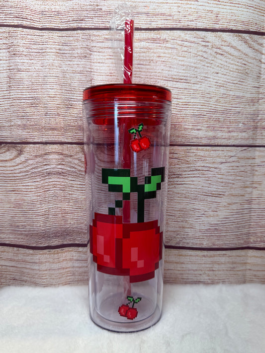 Cherry 16oz Skinny Tumbler