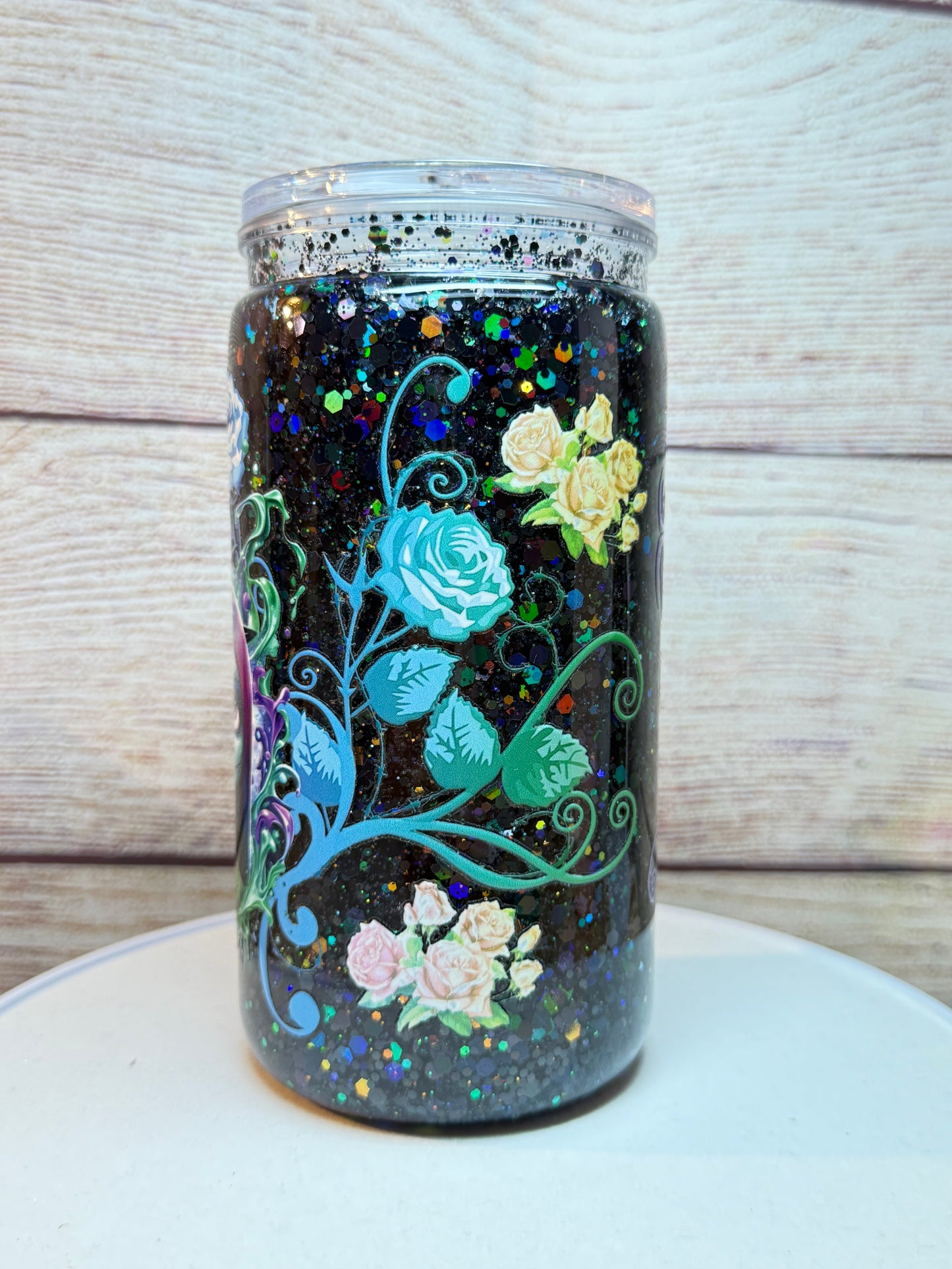Jack and Sally Snow Globe Tumbler