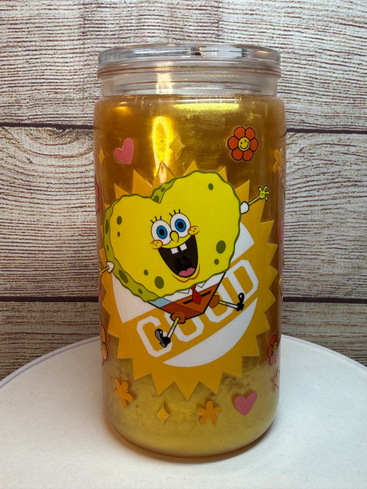 SpongeBob Gold Snow Globe Tumbler