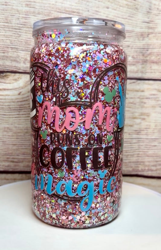 This Mom Runs off Coffee and Magic 16oz Tumbler