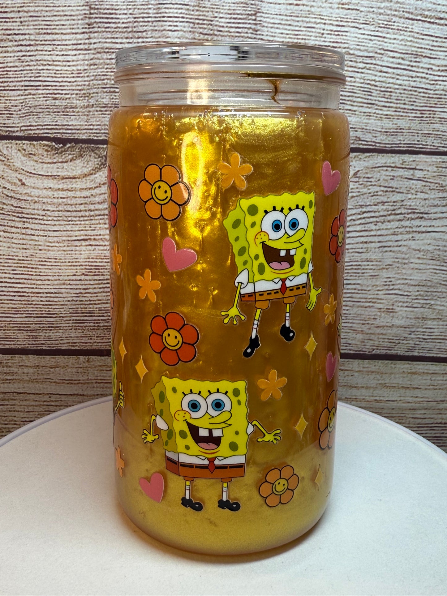 SpongeBob Gold Snow Globe Tumbler
