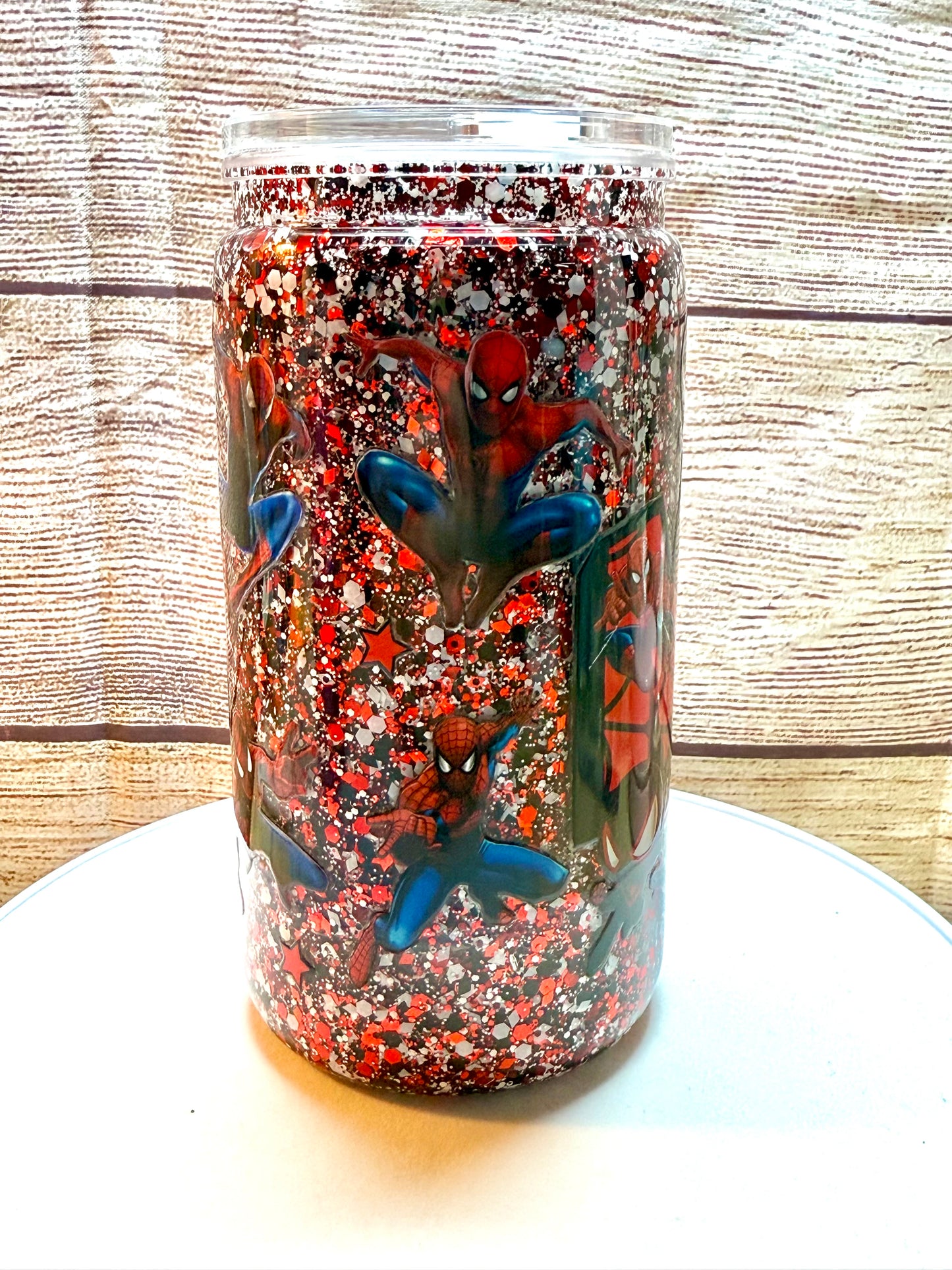 Spider-Man Mama snow globe tumbler