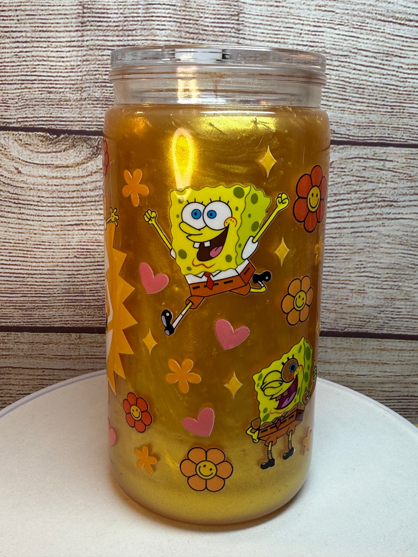 SpongeBob Gold Snow Globe Tumbler