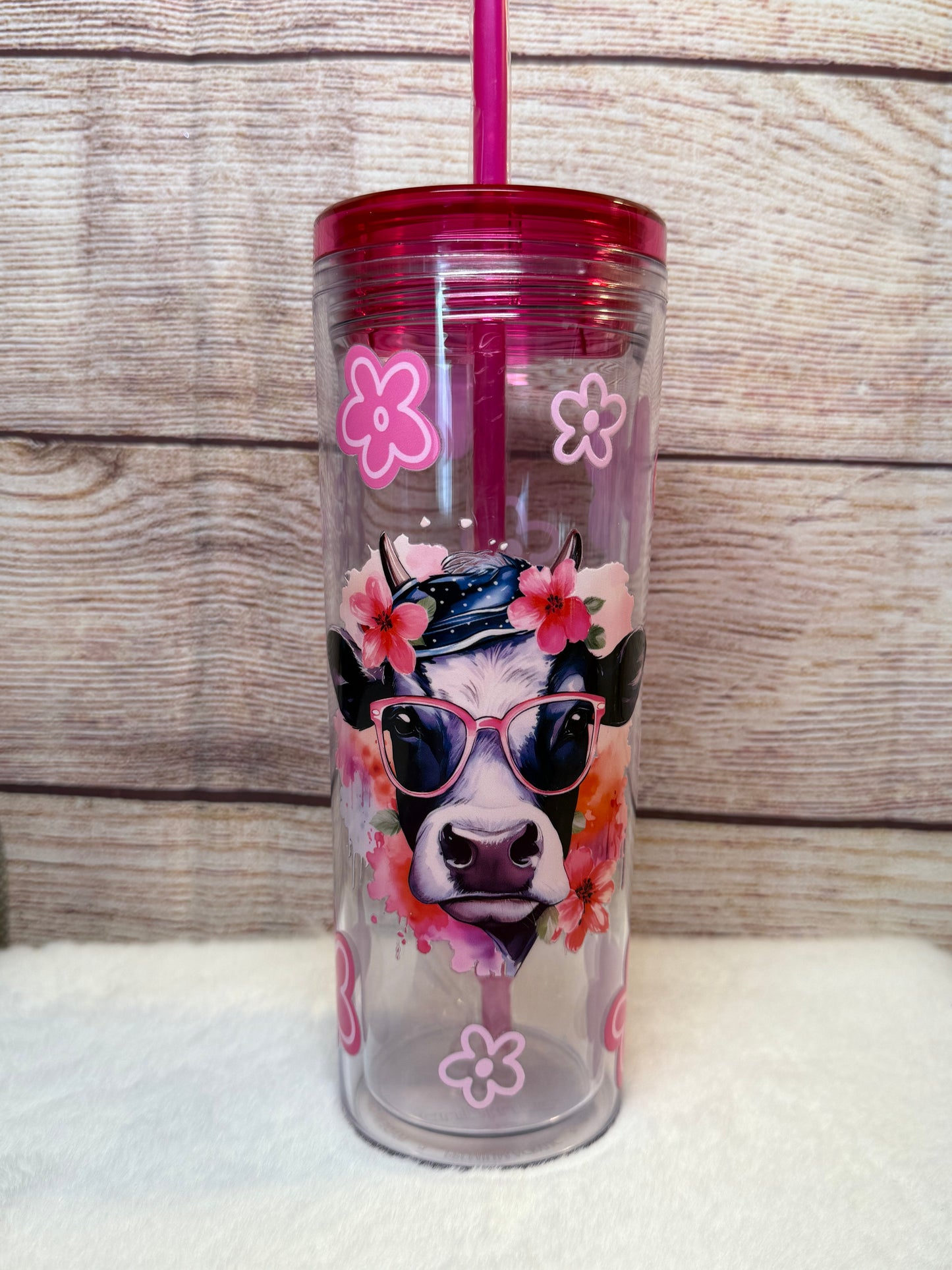 Cow 16oz Skinny Tumbler