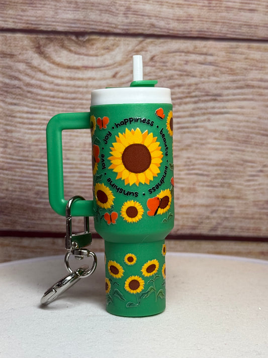 Sunflower Mini Tumbler Keychain