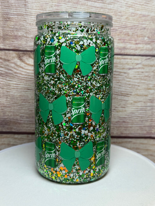 Sprite 16oz Snow Globe Tumbler