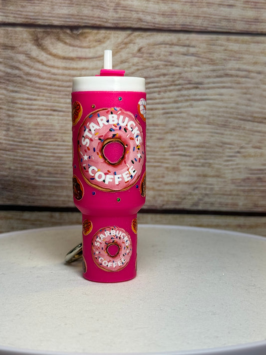Starbucks Donut Mini Tumbler Keychain
