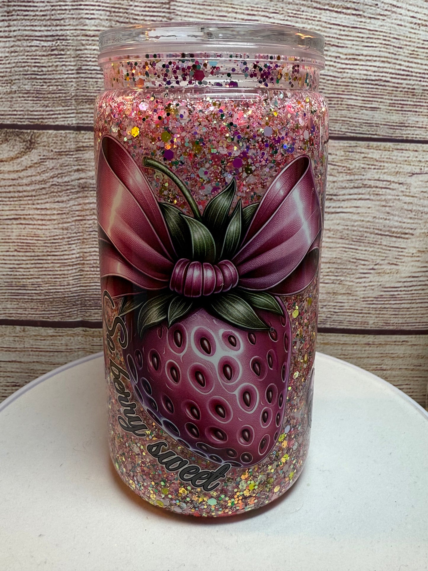 So Berry Sweet snow globe tumbler