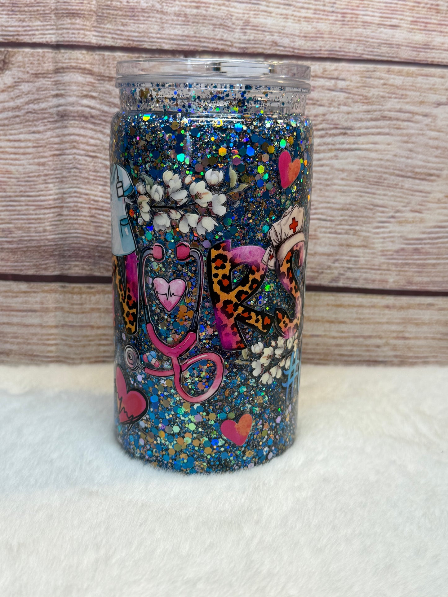 Nurse Life Snow Globe Tumbler