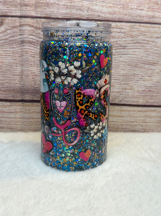 Nurse Life Snow Globe Tumbler