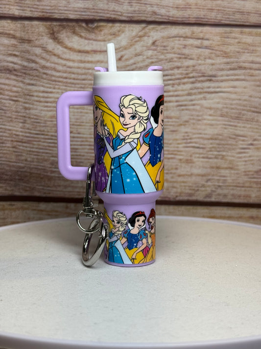 Princess Mini Tumbler Keychain