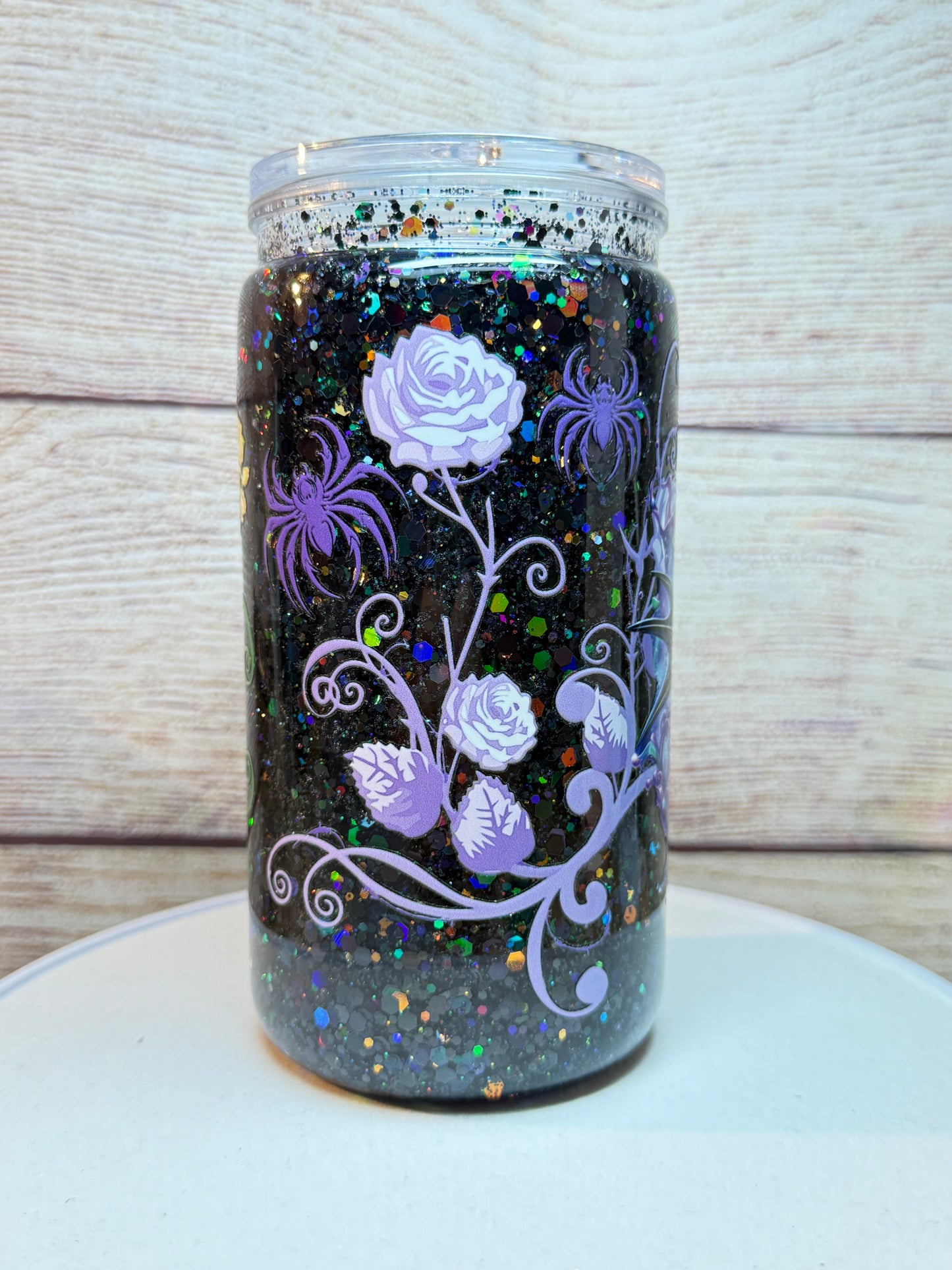 Jack and Sally Snow Globe Tumbler