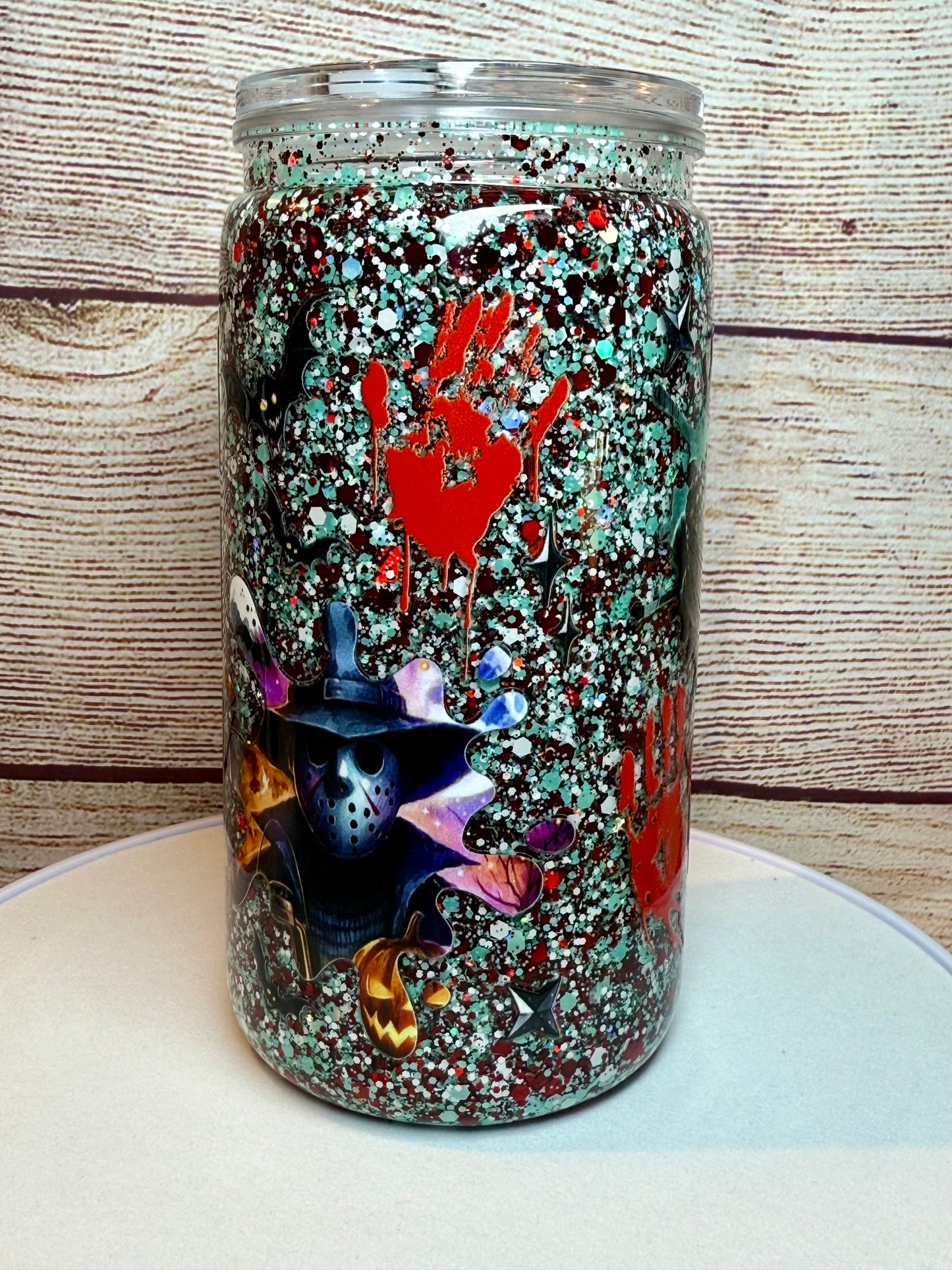Spooky Horror Snow Globe Tumbler