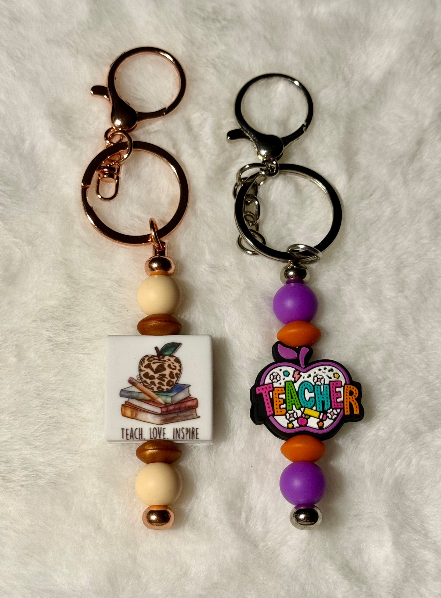Beaded Teacher Keychains