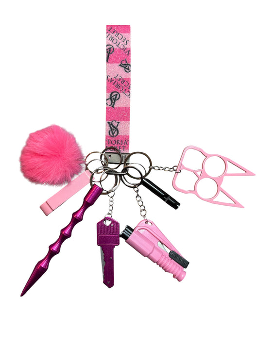VS Pink Safety Keychain