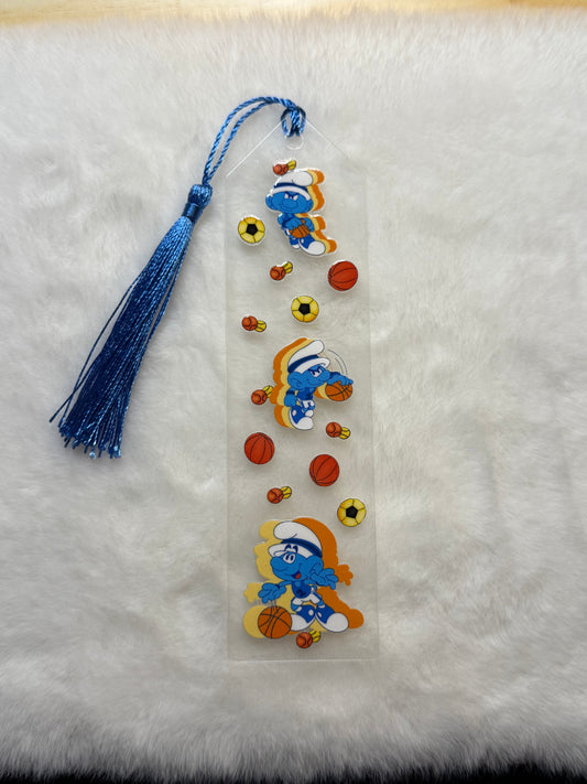 Smurfs Basketball Bookmark