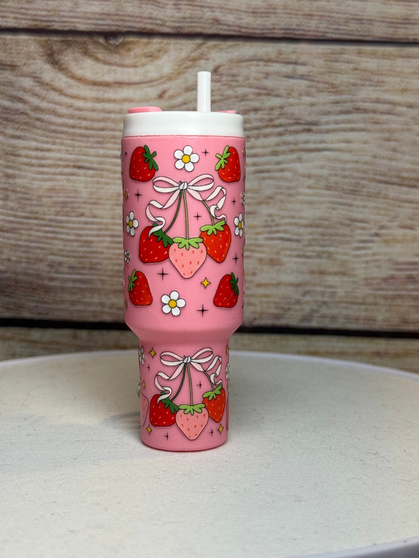 Strawberry, Flower, Bow Mini Tumbler Keychain
