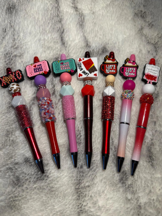 Valentine's Day Beaded Pens